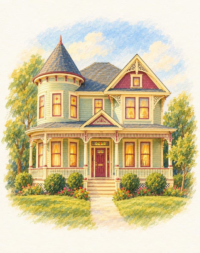 Storybook portrait of a victorian