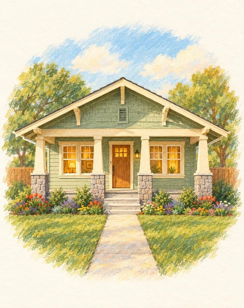 Storybook house portrait